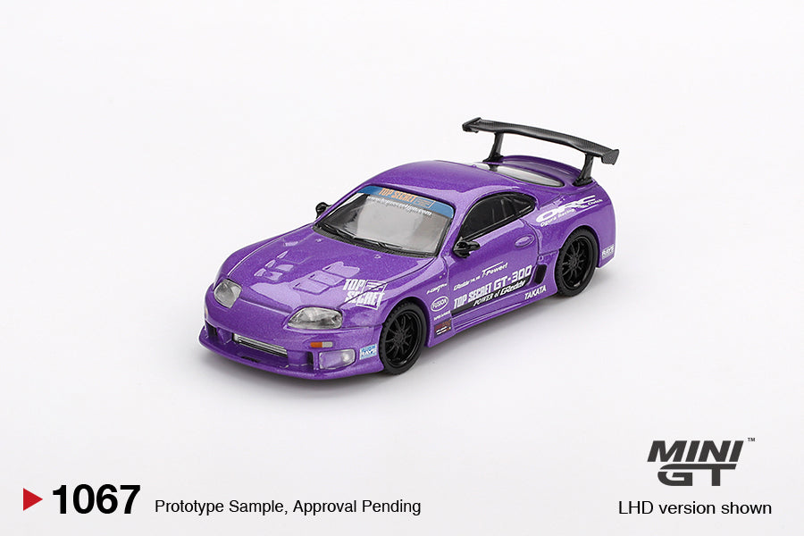[PRE-SALE 09/2025] Mô hình xe Mini GT 1:64 Toyota-Supra-(A80)-Top-Secret-GT-300-Top-Secret Purple - MGT01067