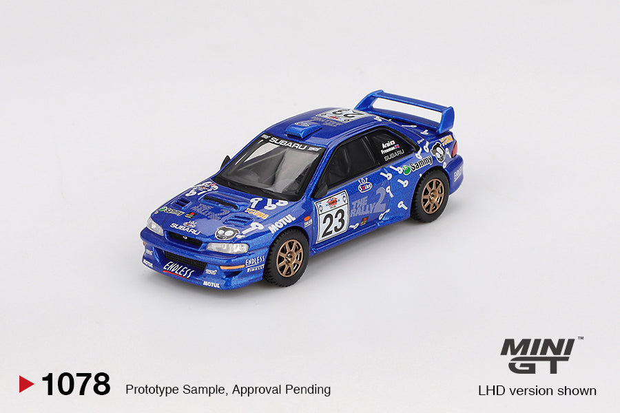 [PRE-SALE 11/2025] Mô hình xe MINI GT 1/64 SUBARU IMPREZA WRC99 #23 2000 ACROPOLIS RALLY 