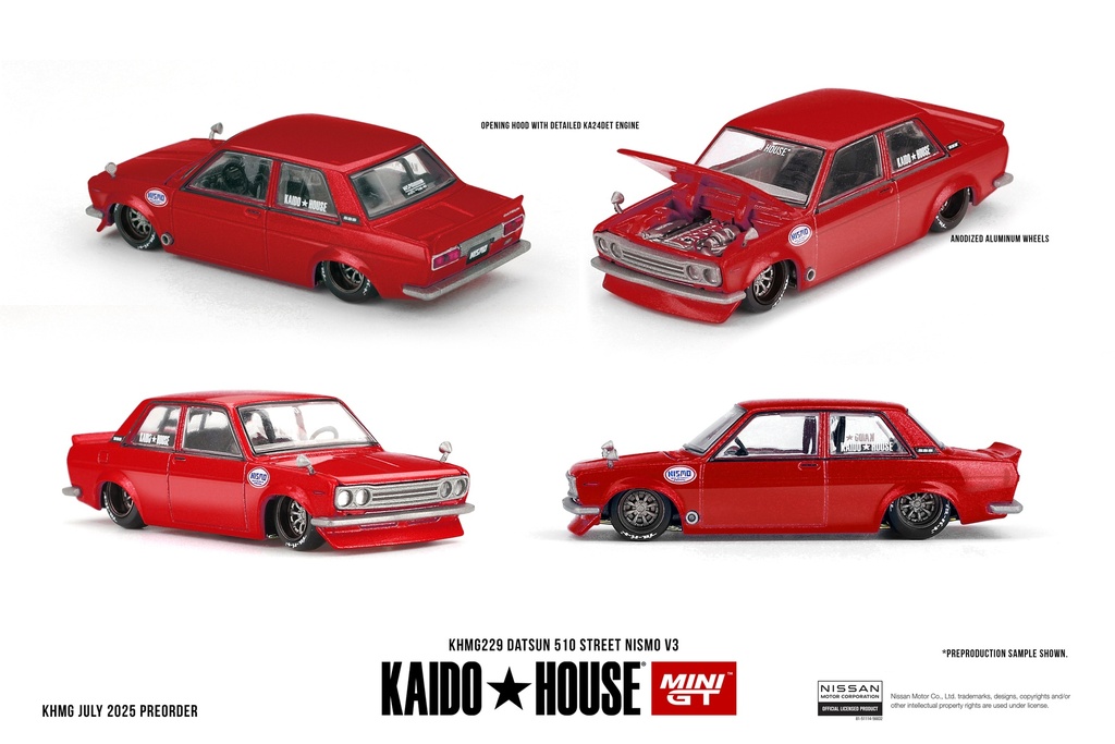 [PRE-SALE 11/2025] Mô hình xe MINI GT 1/64 DATSUN 510 STREET NISMO V3
