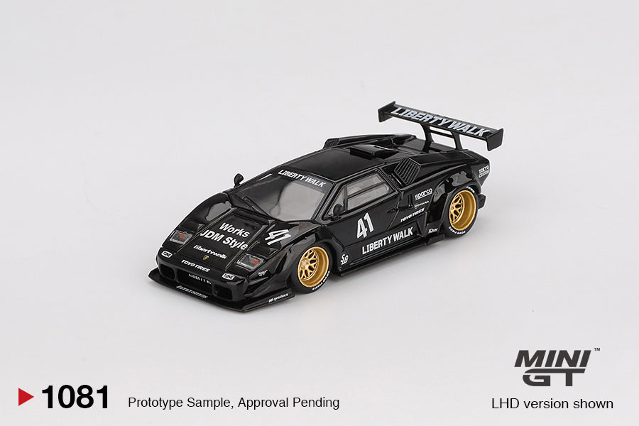 [PRE-SALE 11/2025] Mô hình xe MINI GT 1/64 LAMBORGHINI COUNTACH LB-WORKS BLACK MGT01081