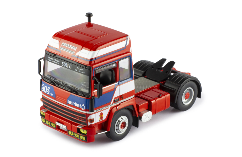 Mô hình xe đầu kéo IXO 1:43 Berliet Tr 350 1978 Red With Stripes - TR194.22