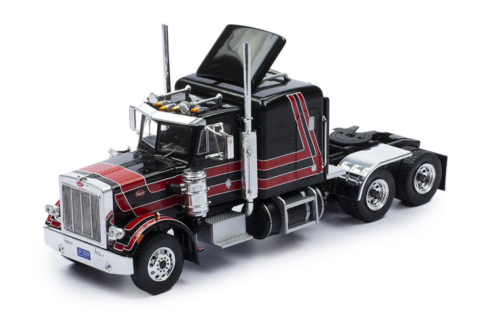 Mô hình xe đầu kéo IXO 1:43 Peterbilt 359 - 1973 Black And Red - TR158.22