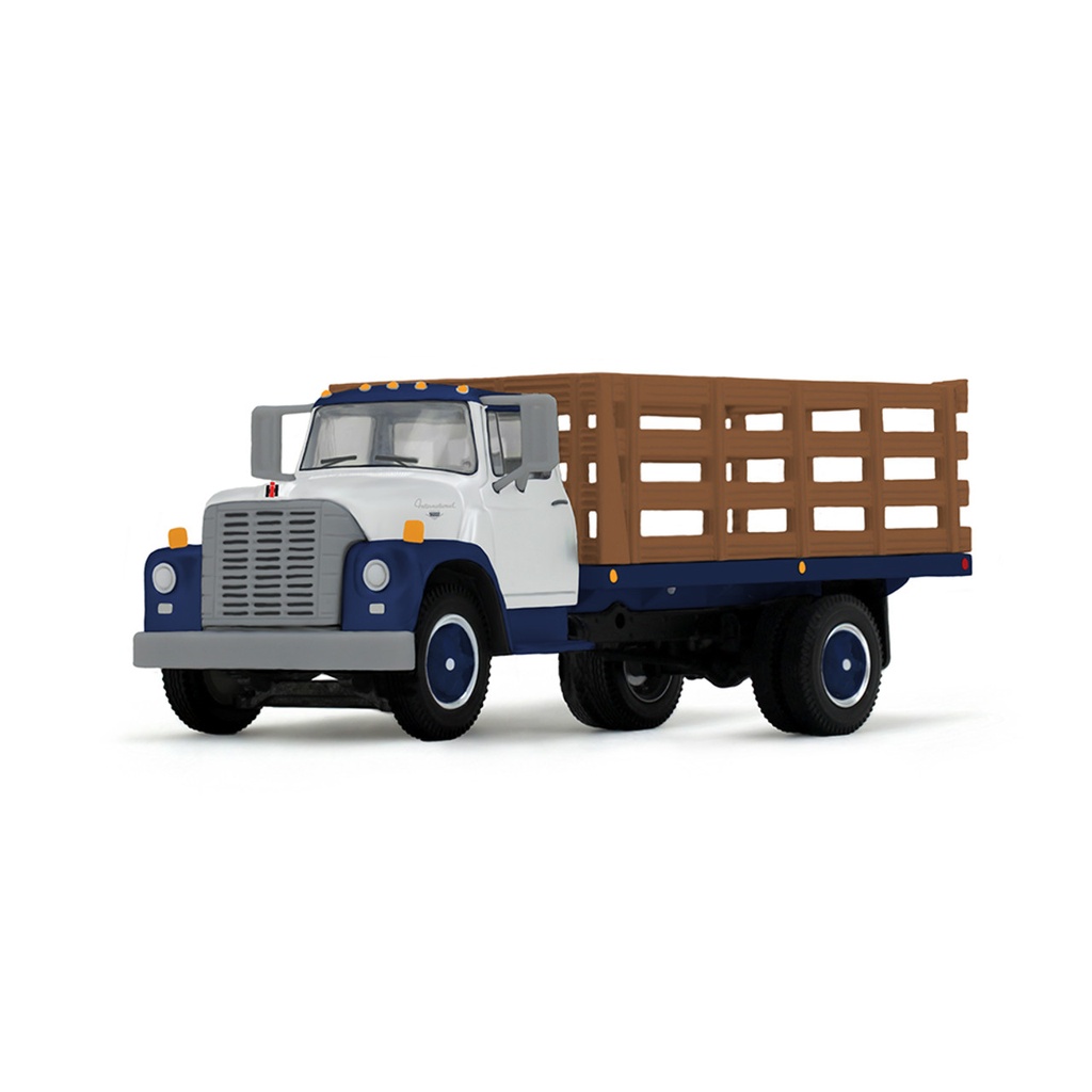 [PRE-SALE 07/2025] Mô hình xe DCP 1:64White/Navy Blue 1970s International Loadstar Stake Truck 60-2041