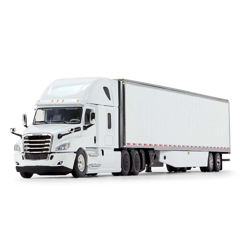  Mô hình xe DCP 1:64White/White Freightliner 2018 Cascadia & 53' Utility Trailer With Thermo King Reefer 60-1054