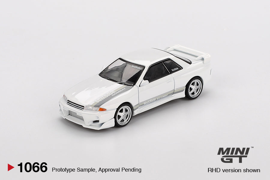 [PRE-SALE 09/2025] Mô hình xe Mini GT 1:64 Nissan-Skyline-GT-R-(R32)-VeilSide-Combat-C-I White - MGT01066