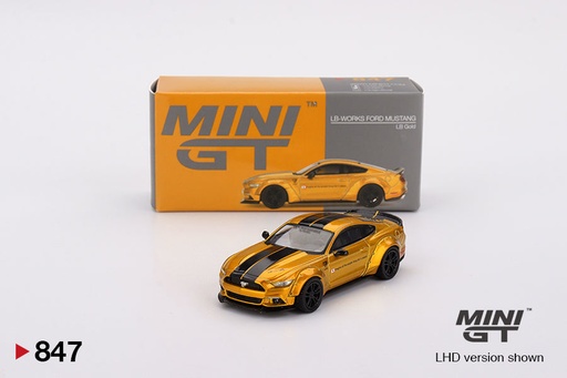 [MGT00847] Mô hình xe Mini GT 1:64 LB-WORKS FORD MUSTANG LB Gold - MGT00847