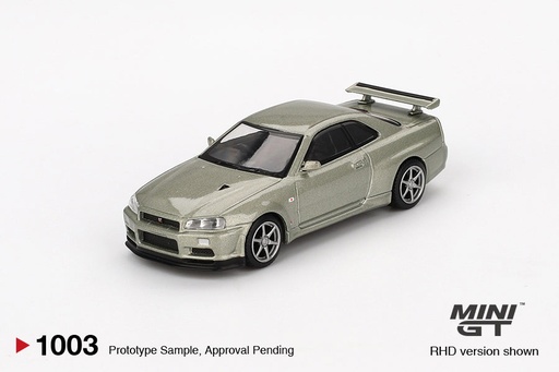 [MGT01003] Mô hình xe Mini GT 1:64 Nissan Skyline GT-R (R34) V-Spec II Nür Millenium Jade - MGT01003
