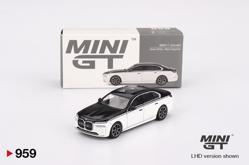 [MGT00959] Mô hình xe Mini GT 1:64 BMW i7 xDrive60 Alpine White / Black Sapphire - MGT00959
