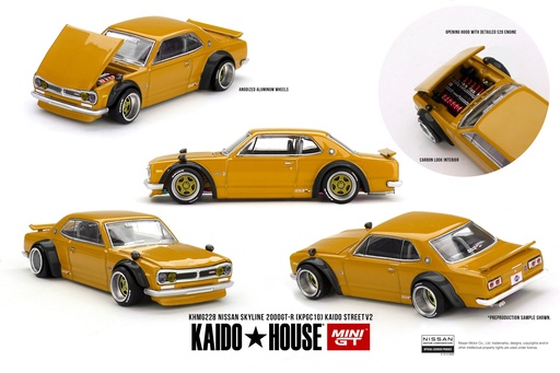 [KHMG228] [PRE-SALE 11/2025] Mô hình xe MINI GT 1/64 NISSAN SKYLINE 2000 GT-R KPGC10 KAIDO STREET V2