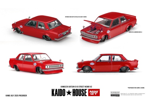 [KHMG229] [PRE-SALE 11/2025] Mô hình xe MINI GT 1/64 DATSUN 510 STREET NISMO V3